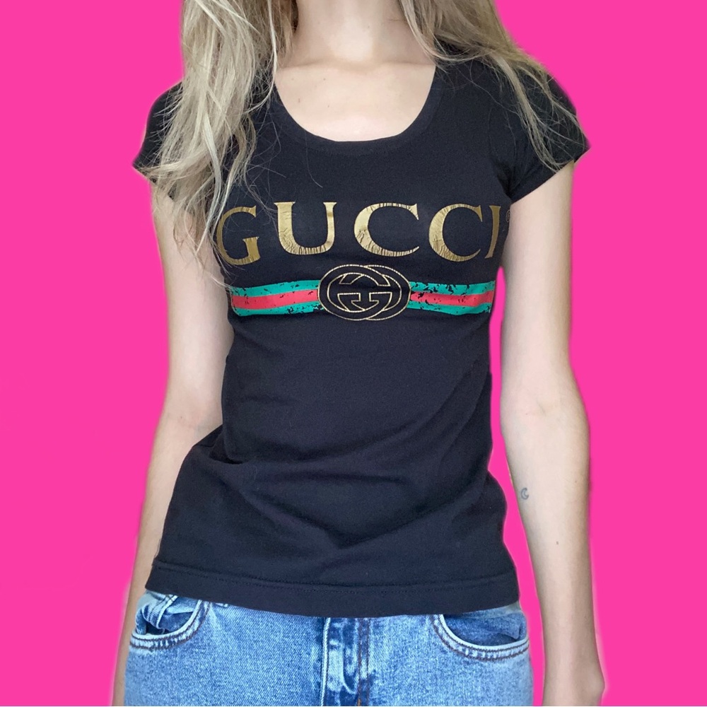 black gucci standard tee